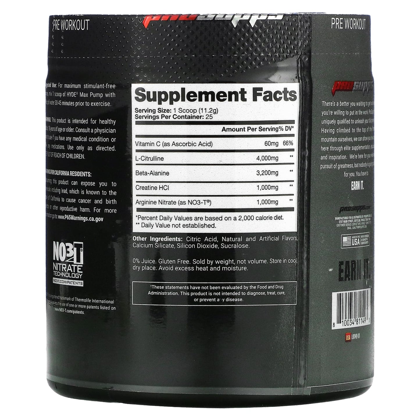 ProSupps, Hyde Max Pump Stim-Free Pre Workout