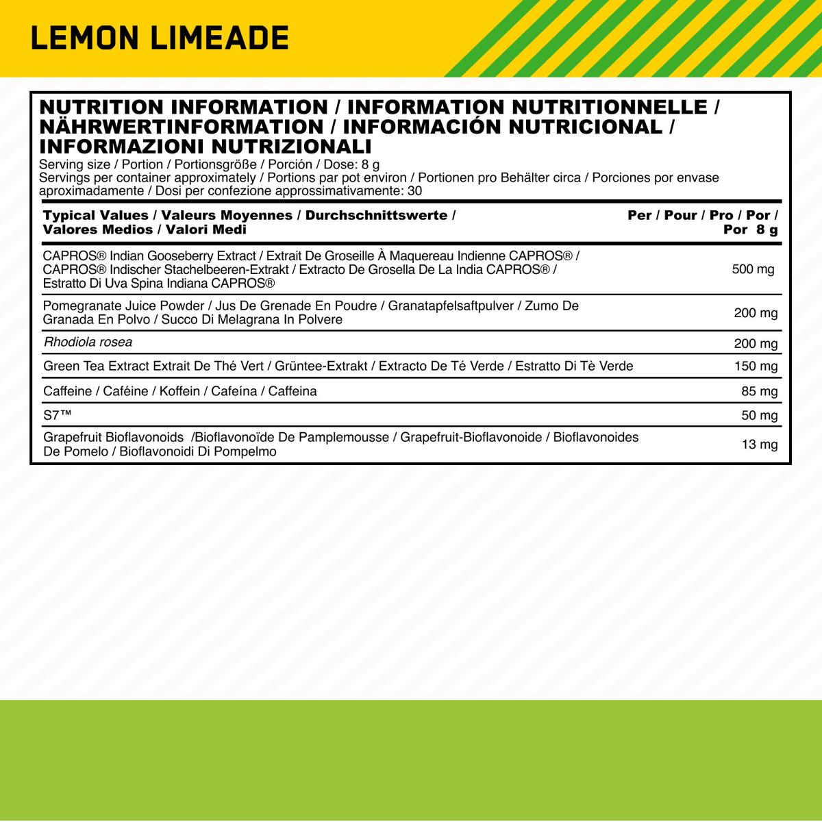 Optimum Nutrition Gold Standard Plant Pre-Workout, 240 g Dose, Lemon Limeade