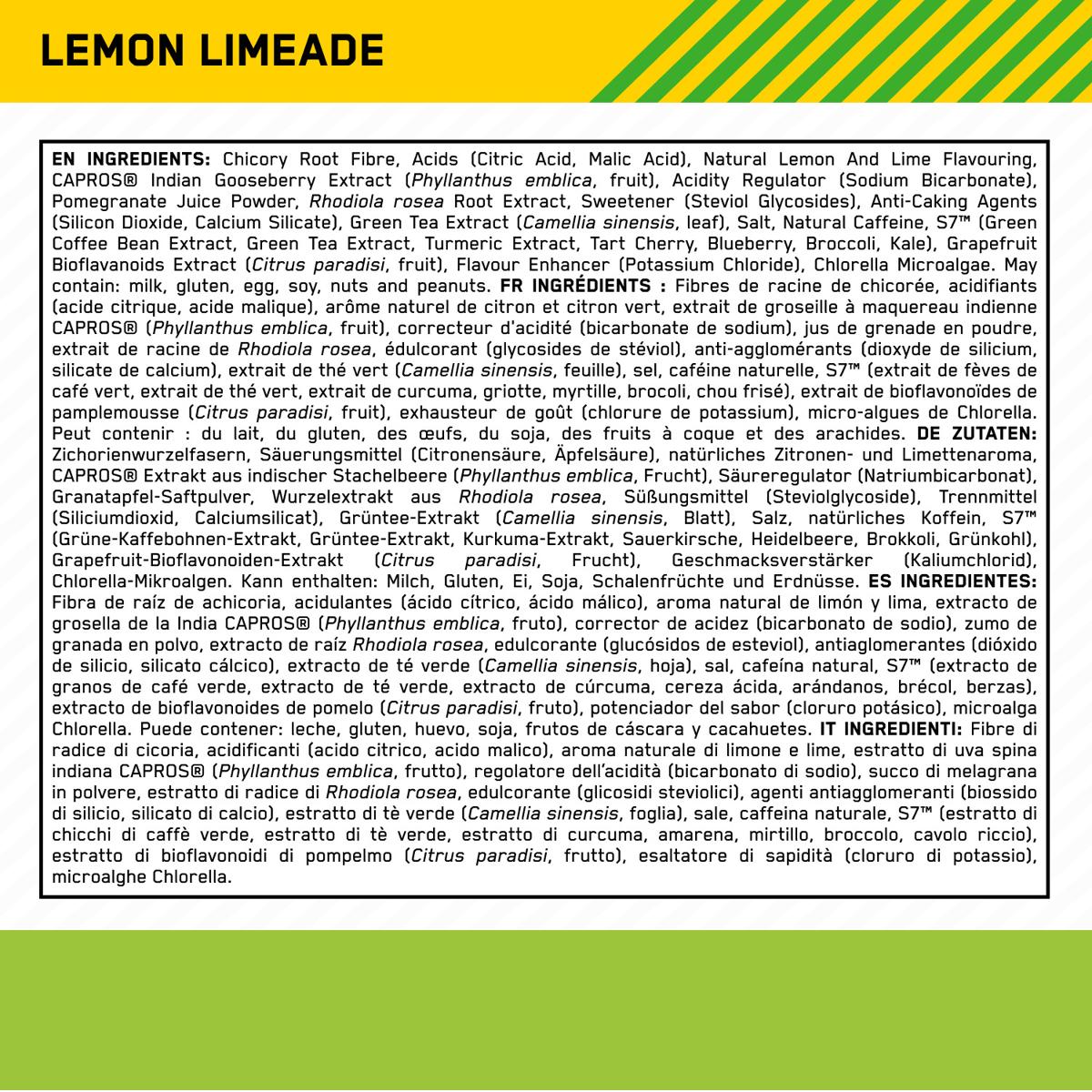 Optimum Nutrition Gold Standard Plant Pre-Workout, 240 g Dose, Lemon Limeade