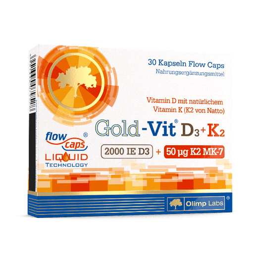 Flow Caps Gold-Vit D3+K2 | 30 Kapseln